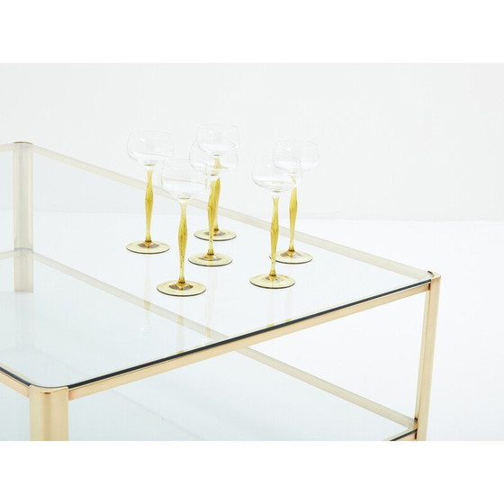 Image 1 of Vintage Couchtisch aus massiver Bronze von Jacques Théophile Lepelletier für Broncz, 1960