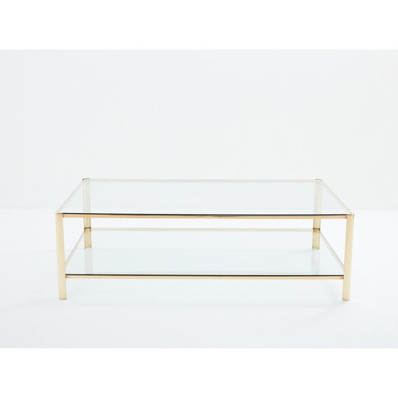 Image 1 of Vintage Couchtisch aus massiver Bronze von Jacques Théophile Lepelletier für Broncz, 1960