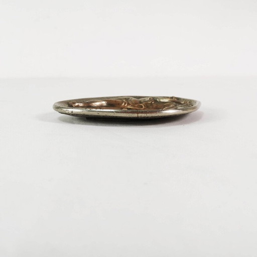 Jugendstil-Seifenschale aus Bronze, Tschechoslowakei 1930