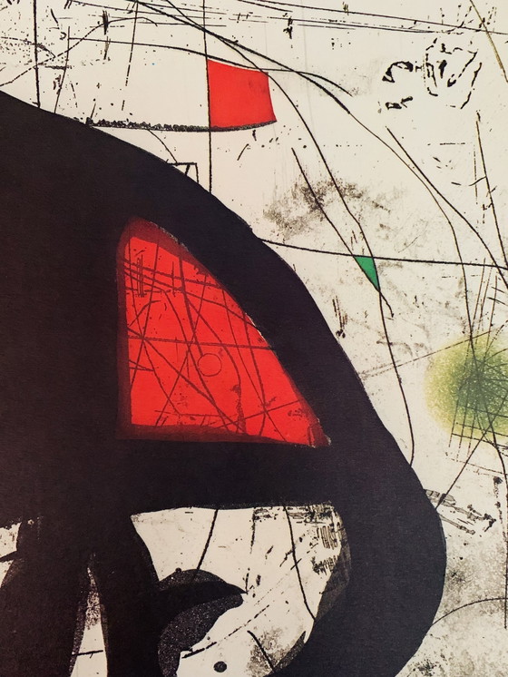 Image 1 of Autorisierte Original-Farblithographie, signiert, hohe Qualität, signiert in der Platte, Joan Miró.