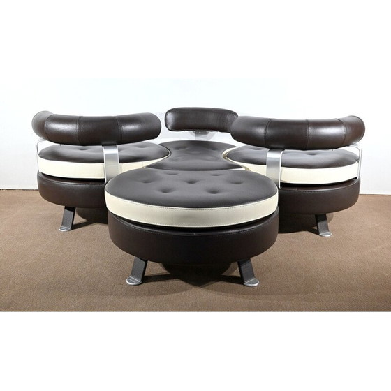 Image 1 of 3-Sitzer-Sofa mit Ottomane von Mario Spinelli für Formenti, Italien 1980