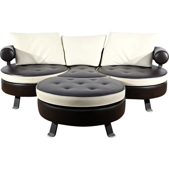 Image 1 of 3-Sitzer-Sofa mit Ottomane von Mario Spinelli für Formenti, Italien 1980