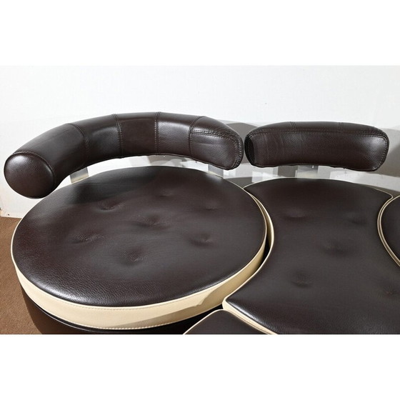 Image 1 of 3-Sitzer-Sofa mit Ottomane von Mario Spinelli für Formenti, Italien 1980