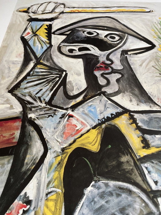 Image 1 of Pablo Picasso (1881-1973), Arlequin, Ausstellungsplakat Galerie Krikhaar Fiac 1987, Gedruckt in Holland Nr. 304