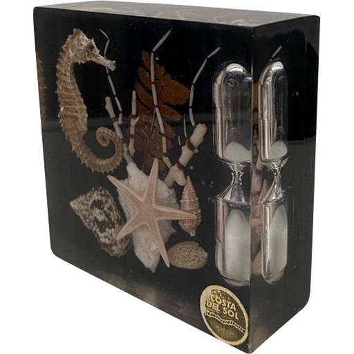 Vintage Nautical Harz Sanduhr und Briefbeschwerer