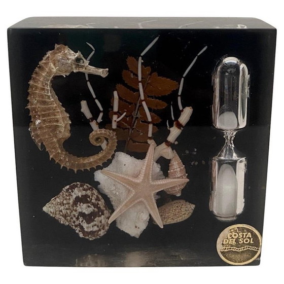 Image 1 of Vintage Nautical Harz Sanduhr und Briefbeschwerer