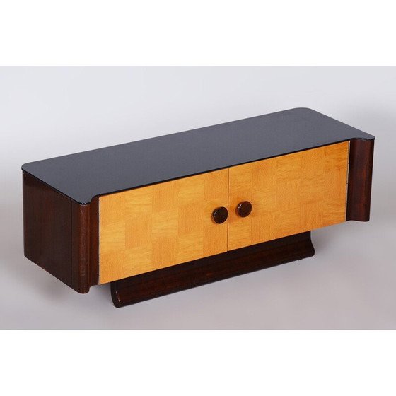 Image 1 of ArtDeco Schrank mit Schachbrettmuster von Jindrich Halabala, Tschechoslowakei 1940er Jahre