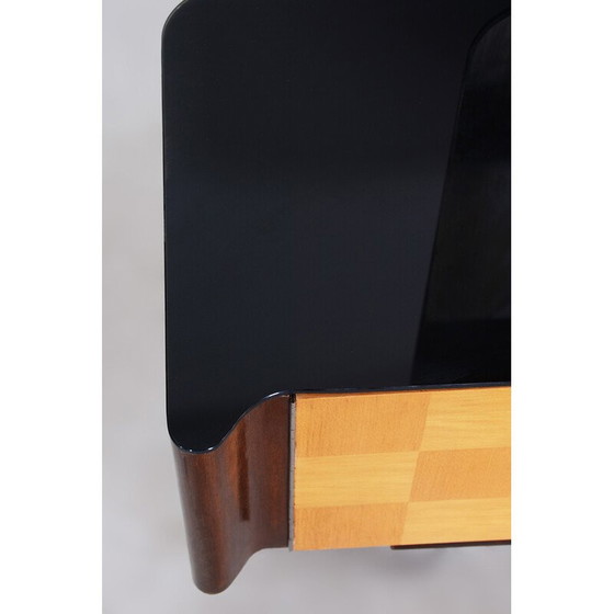 Image 1 of ArtDeco Schrank mit Schachbrettmuster von Jindrich Halabala, Tschechoslowakei 1940er Jahre