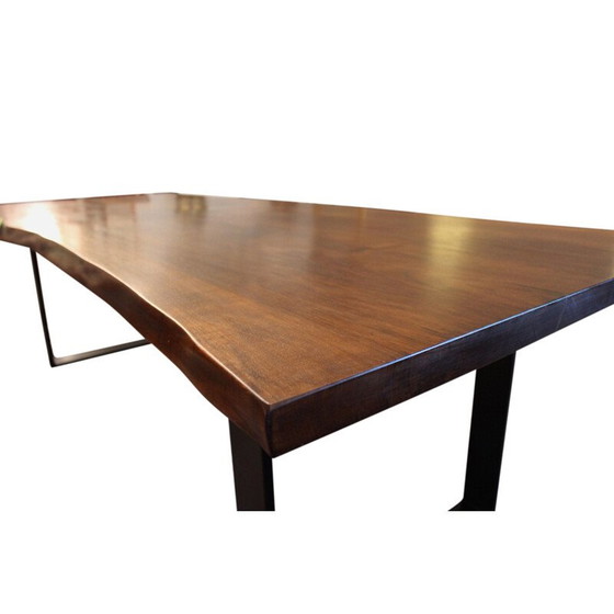 Image 1 of Vintage-Tisch aus Metall und Nussbaum