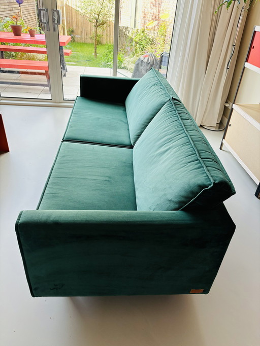 Sissy-Boy 3-Sitzer Sofa Modell Amsterdam Samt Grün