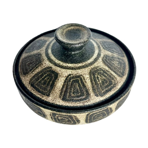 Vintage Keramikschüssel mit Deckel, Bronkhorst, Niederlande 1970er