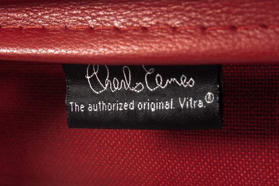 Image 1 of 4x Vitra ea108 Leder rot Chrom