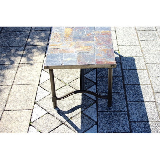 Image 1 of Brutalistischer Couchtisch mit Schieferplatte, 1960