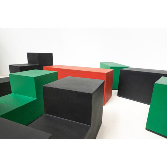 Image 1 of Satz von 9 alten "Gli scacchi"-Stücken von Mario Bellini für B&B Italia, 1970er Jahre