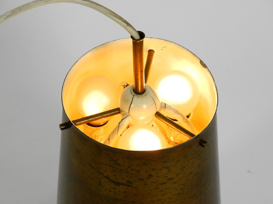 Image 1 of Große Mid Century Modern Kupfer Pendelleuchte mit 4 Sockel