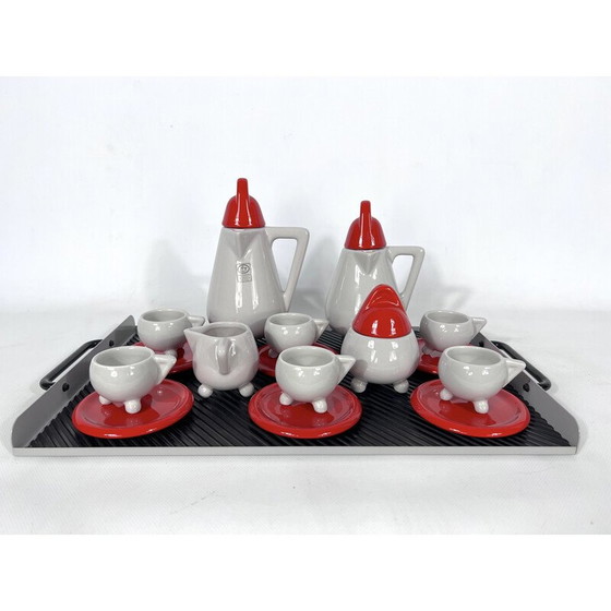 Image 1 of Vintage-Keramik-Kaffeeservice von Mas für Memphis Milano, 1980er Jahre