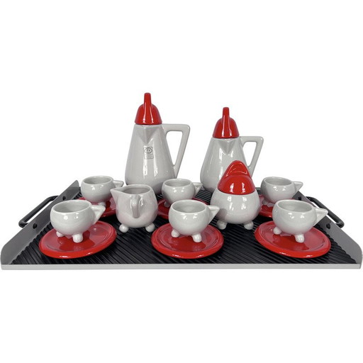Vintage-Keramik-Kaffeeservice von Mas für Memphis Milano, 1980er Jahre