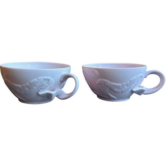 Image 1 of Paar rosa Limoges Porzellan Teetassen für Haviland