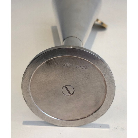 Image 1 of Champagnerflöte aus Silber und Messing von Padova A.Pozzi, Italien 1950