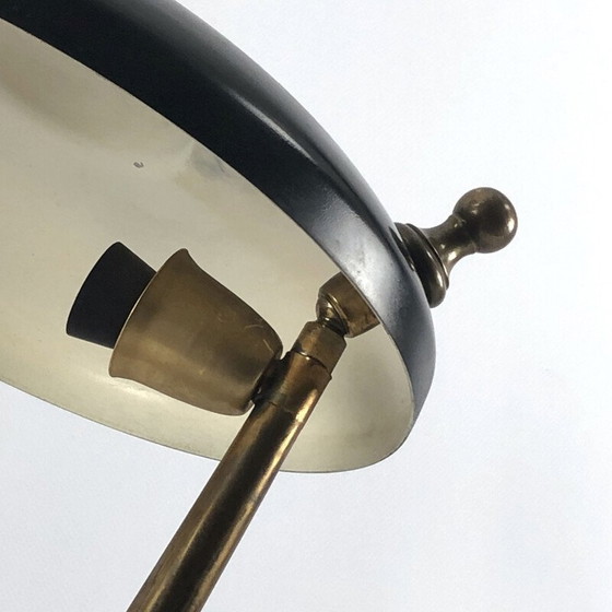 Image 1 of Vintage-Lampe mit zwei Gelenken aus Messing und Lack von Lumi Milano, 1950