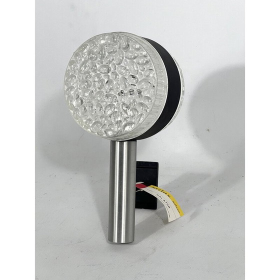 Image 1 of Vintage Wandleuchte aus Glas und Aluminium Modell Balaton von Stilux Milano, Italien 1960