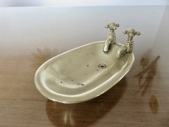 Image 1 of Alte Seifenschale aus Bronze in Form einer Badewanne, Frankreich, 30er Jahre 40er Jahre