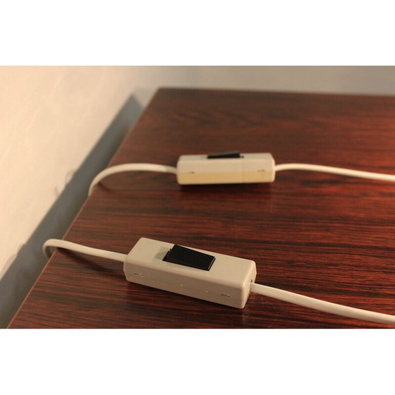 Image 1 of Paar Vintage-Tischlampen aus Glas und Kunststoff 1980