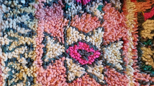 Vintage Fußhocker Rosa, Marokkanischer Fußhocker Rosa