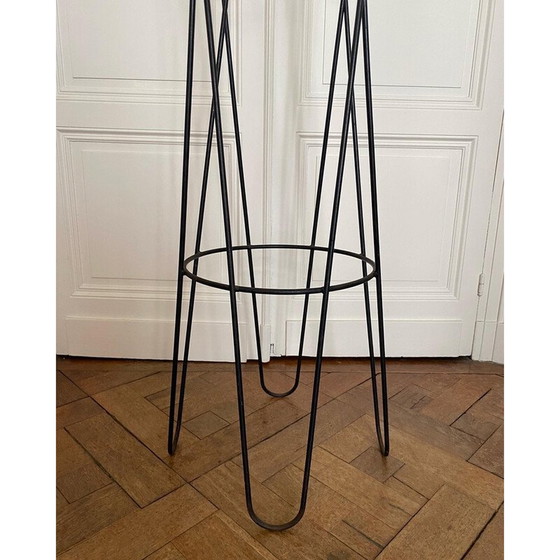 Image 1 of Vintage-Garderobe "Violinschlüssel" aus lackiertem Metall von Roger Feraud, 1950