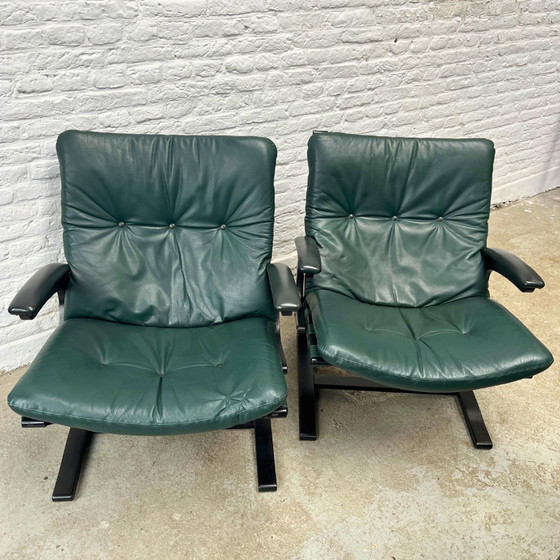 Image 1 of Rybo Rykken "kengu" Sessel Leder - entworfen von Elsa und Nordahl Solheim