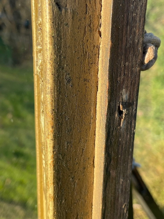 Image 1 of Antiker, französischer Spiegel, vergoldeter Rahmen, um 1830