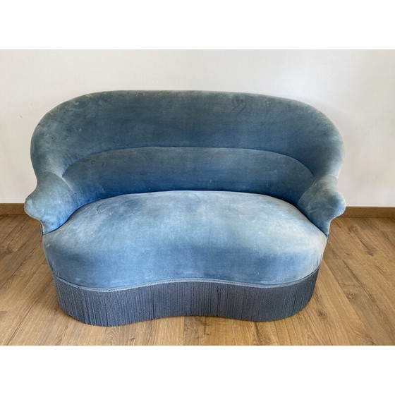 Image 1 of Crapaud-Sofa aus Samt