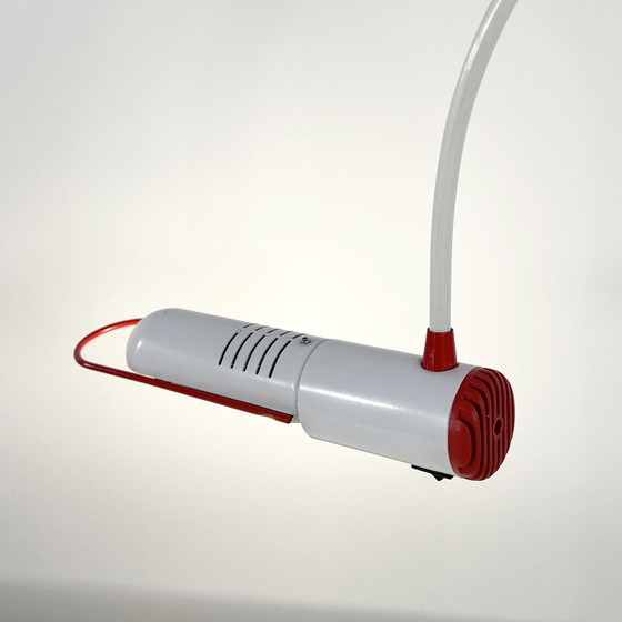 Image 1 of Rote Bogen-Schreibtischlampe von Targetti Sankey, 1970er Jahre