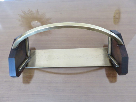 Image 1 of Servierer, Tafelaufsatz, Art Deco, Palisander, Messing, Glas, 1930er Jahre