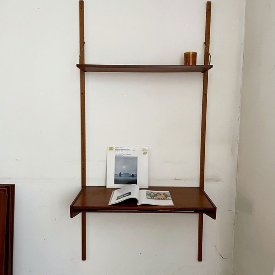 Image 1 of Dänisches Vintage-Wandsystem mit Schreibtisch, 1960er Jahre
