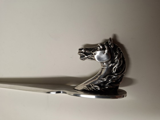 Image 1 of Hermès Coupe Papier Bronze Silber Pferd