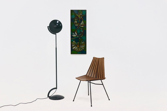 Image 1 of Vintage Ellemarie Woolley zugeschrieben emailliertem Glas Kunstwerk