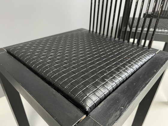 Image 1 of Vintage Esszimmerstühle mit hoher Rückenlehne, 1980er Jahre