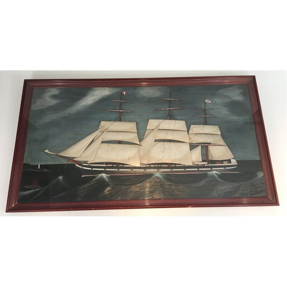 Image 1 of Vintage-Halbschalenmodell "Northbroox-Schiff"