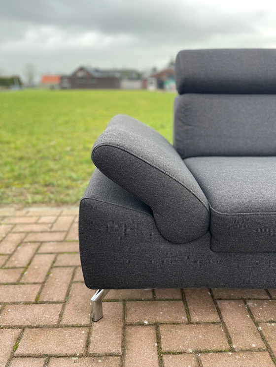 Image 1 of Montel 3-Sitzer Anthrazit Sofa + Hocker