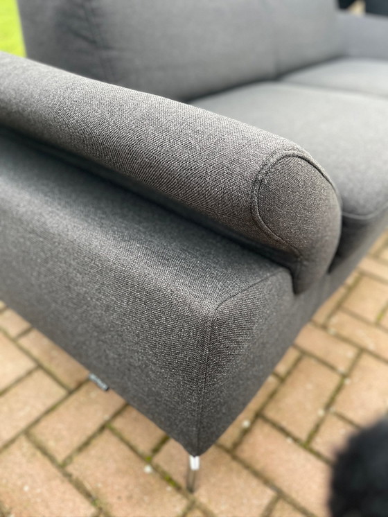 Image 1 of Montel 3-Sitzer Anthrazit Sofa + Hocker