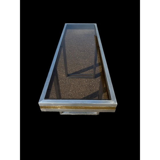 Image 1 of Italienische Vintage-Konsole aus Stahl und Messing, 1970