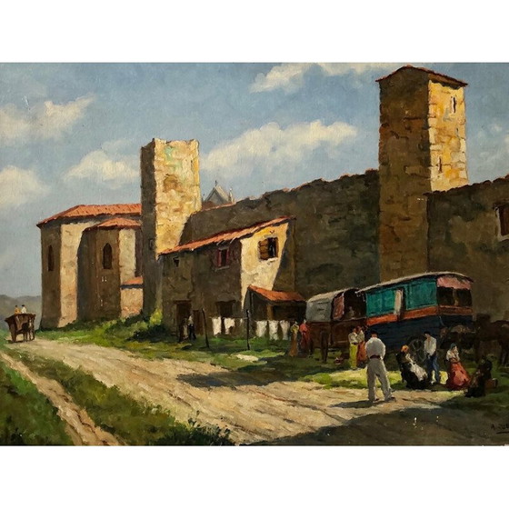 Image 1 of Öl auf altem Holz von Alfred Quertant, 1958