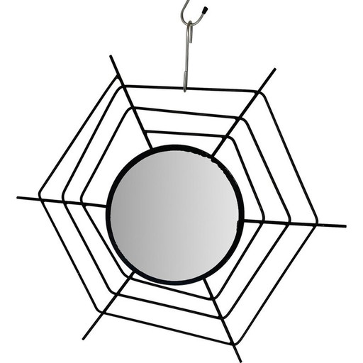 Spinnennetzspiegel aus Eisen, 1960er Jahre