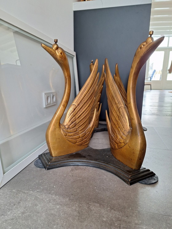 Image 1 of Vintage Schwan Schwan Basis Tisch Hollywood Regency