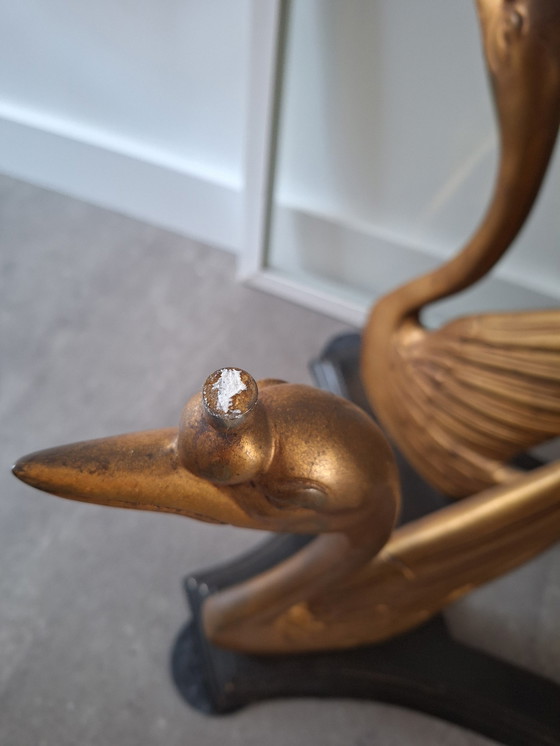 Image 1 of Vintage Schwan Schwan Basis Tisch Hollywood Regency