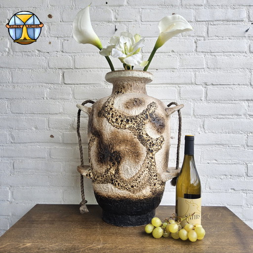 Sehr große brutalistische Vase Westdeutschland (Dumbler und Breiden)Va