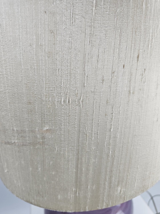 Image 1 of Holmegaard Design Tischlampe mit Glassockel lila