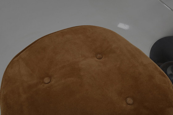 Image 1 of Set von vier Champagner Stuhl von Estelle & Erwine Laverne In Wildleder und Lucite