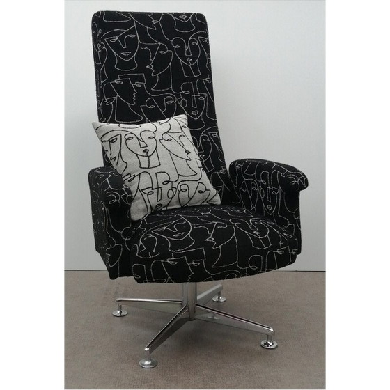 Image 1 of Vintage-Sessel aus Metall und Stoff von Ligne Roset, Frankreich 1970